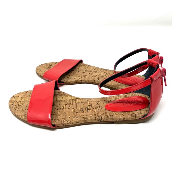 See By Chloe Patent Leather Peach Orange Summer Sandals - Picture 5 of 10